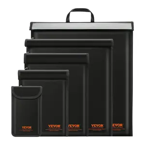 VEVOR Faraday Bag, 4 Pack Faraday Pouch Set for Laptop(16.9x15"), Tablet(13x10.2"), Phone(7.87x4.7") & Radio(10.6x7.8"), Fireproof Signal Blocking Holder Faraday Pouch for Anti-Theft & Anti-Hacking