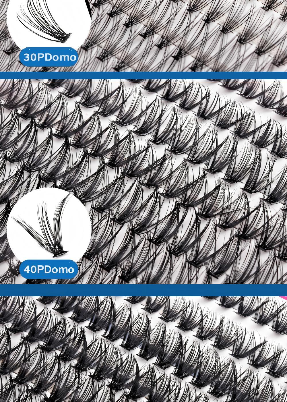 Mixed-length false eyelash set including adhesive, sealant, remover, tweezers, and lash clips; creates natural lashes; realistic lash clusters; lash enhancement; lash glue for extensions; individual false eyelashes; lash clusters; cosmetics; delivers a li