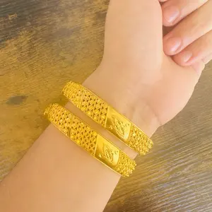 Size 2/4,2/6Gold plated bangles Set of 2, gold plated chura/ bala