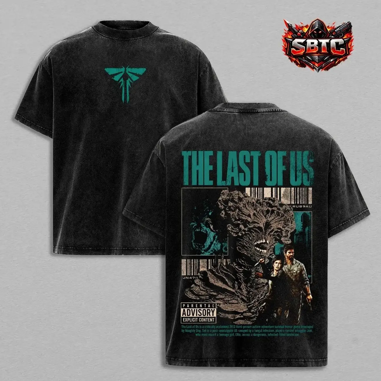 The Last of Us Washed T-Shirt Hoodie Sweatshirt, Joel Ellie Graphic Tee, Survival Horror Video Game Apparel, Vintage Streetwear Clothing, Heavyweight Cotton Gamer Merchandise, Post Apocalyptic Fashion Gift Top Womenswear KC0