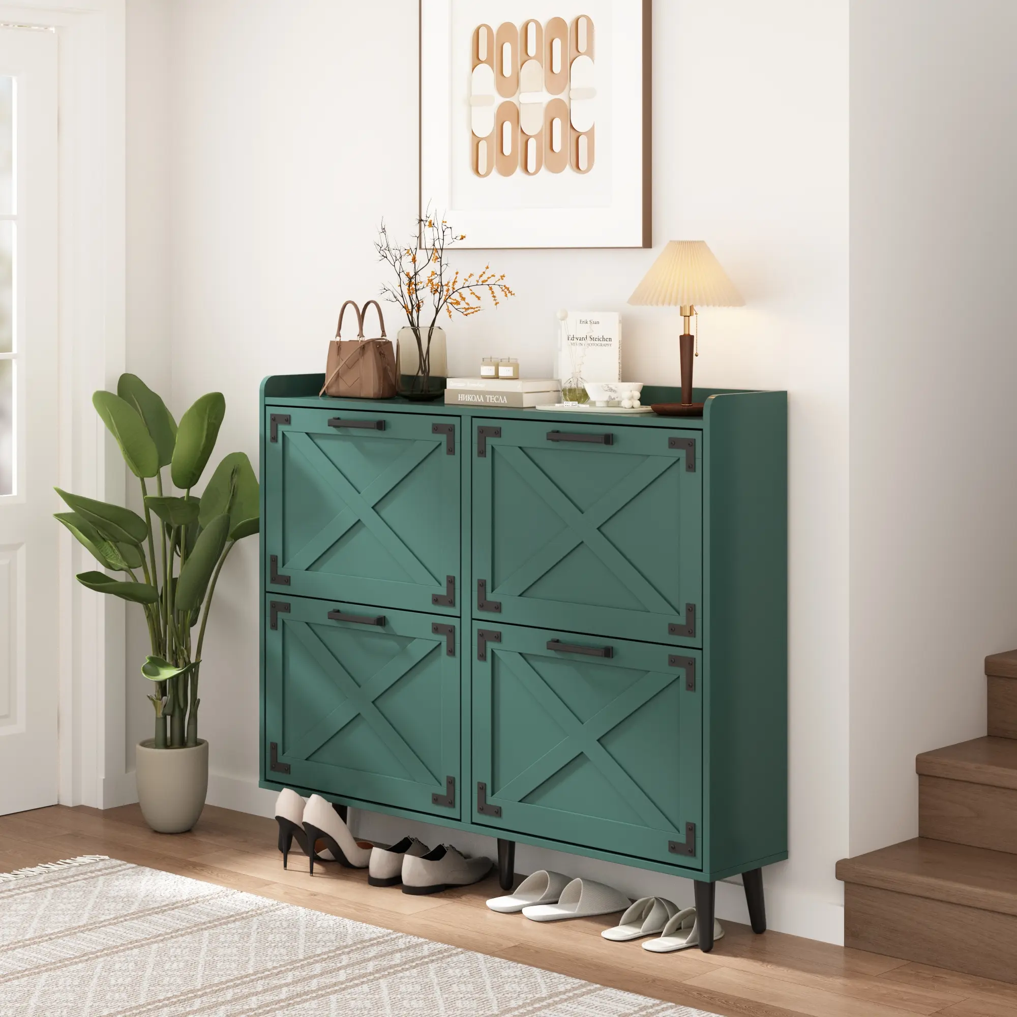 4 Drawers,Green