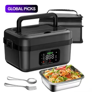 Cordless Electric Lunch Box with Timer, Portable 1L Rechargeable Self-Heating Food Warmer for Adults, Ideal for Work and Travel #GLOBAL PICKS
