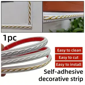 1 Meter PVC Wall Decal, Self-Adhesive Removable Wallpaper, Smooth Finish, Easy Installation, DIY Frame Decor for Living Room
