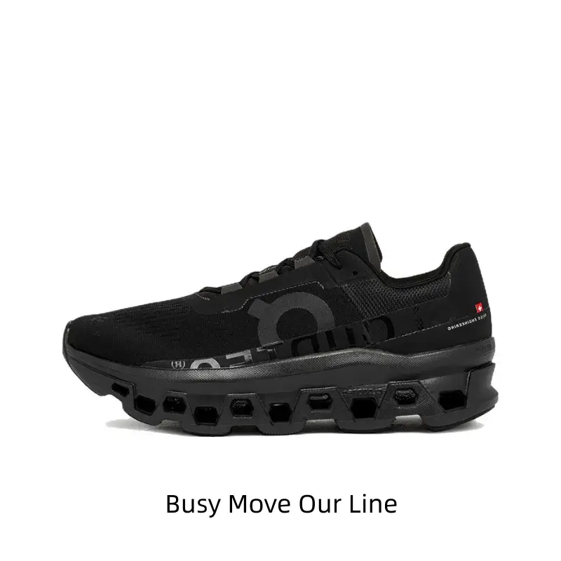 Cloud Cushion Hollow Thick Sole Athletic Trainers All Black Breathable Mesh Fabric Upper Non-Slip Hollow Outsole Lightweight Lace-Up Sneakers for Men and Women