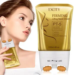 Excity PT-5 Firming Lifting Neck Cream 120ml with Rubber-Covered Roller for Tightening Hydrating and Smoothing Neck Lines