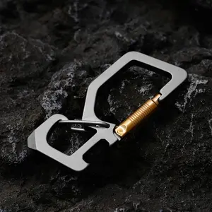 Titanium alloy keychain, exquisite and easy to carry, with bottle opener function, Fashionable alloy keychain