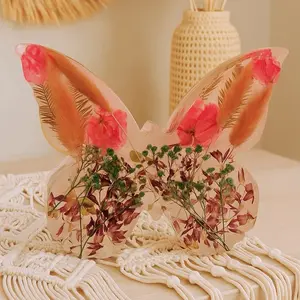 Boho Bloom Butterfly A Dreamy Resin Butterfly Filled with Pressed Flowers Unique Decorative Piece Nature Room Floral Shelf Ornaments Gift Minimalist