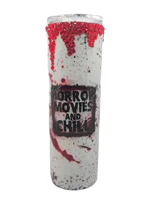 Horror movies and chill? - 30oz Epoxy Tumbler - *Ready to Ship* Bottle Cup Drinkware Handmade