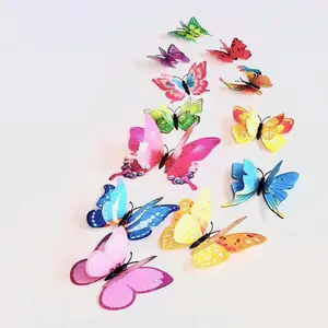 Colorful 3D Butterfly Stickers Home Party Decorations with Magnets