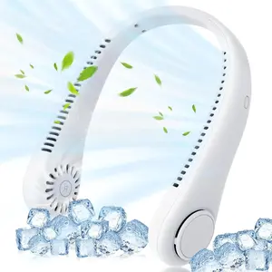 Portable Neck Fan, USB Rechargeable 3-Speed Wearable Quiet Fan, Hands-Free Bladeless Fan for Indoor and Outdoor Use, Birthday Gifts for Men and Women, Quiet Cooling Fan