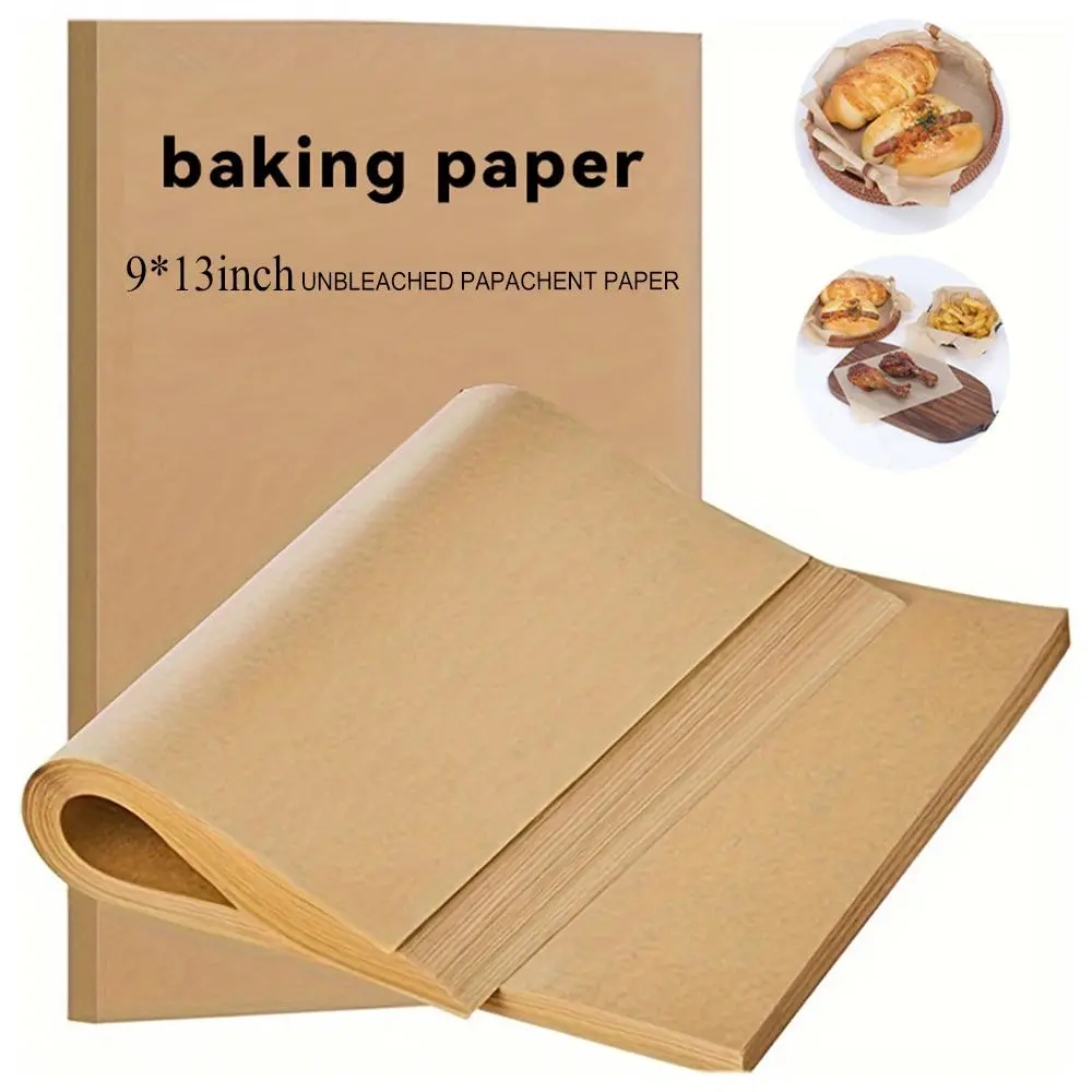 Non-stick Parchment Paper Baking Sheets, Rectangular Baking Paper, Disposable Cookware for Baking, Cooking, Grilling, Air Fryer, Bakeware, Home Baking Supplies, Baking Tools, Baking Essentials