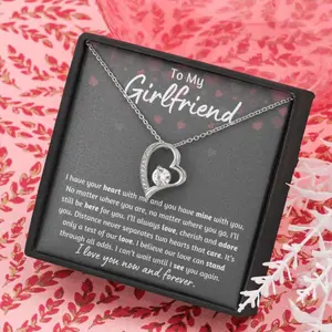 Girlfriend Necklace, Gift For Girlfriend, Distance Anniversary Gift For Military Girlfriend, Valentines Day Necklace Gift, Message To My Daughter, Daughter Gift, Father Daughter Necklace, Christmas Gift, Birthday Gift