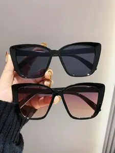 2 Pcs Unisex Large Frame Cat Eye Sunglasses, Fashionable Comfortable Eyewear for Women, Ideal for Outdoor Activities, Parties, Travel, Driving, Fishing