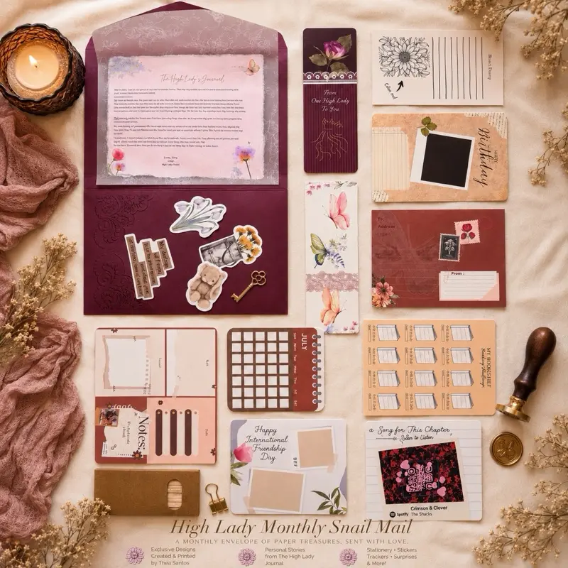 High Lady Monthly Snail Mail Club | Exclusively Designed Paper Treasures