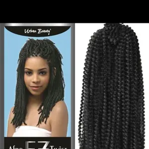 Urban Beauty Afro EZ Twist - Unisex Synthetic Hair with Kanekalon Fiber for Natural Look & Easy Styling