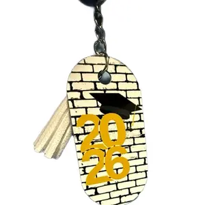 2026 Graduation Keychain with Tassel - Graduation Cap Design - Perfect for Graduates