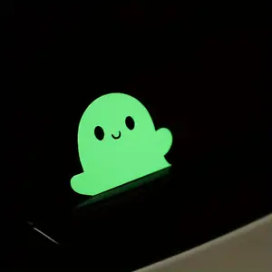 Glowing Effect Ghost Stickers in Deep, Vinyl Decals, Spooky Cute Fun Car Stickers, Scary Halloween Decorations
