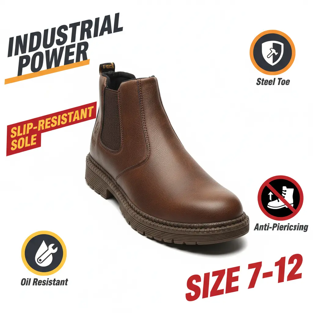 Pro-Grade Nail-Proof Shock-Absorbing Ventilated Industrial Footwear Stain-Proof High-Traction Wear-Resistant Comfortable for Unisex Chef Outdoor Work