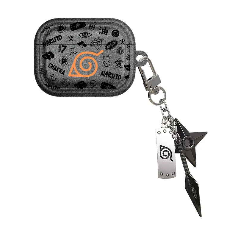 Anime AirPods Case - Themed Protective Cover with Kunai Charm for Headphone Fans