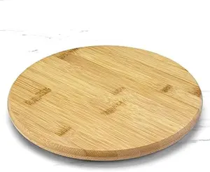Bamboo Wood Lazy Susan Organizer for Kitchen