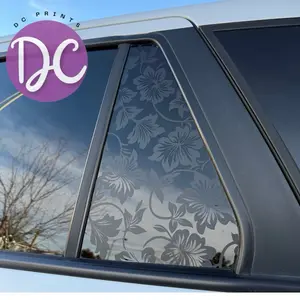 DC Prints Floral Car Decal for Vinyl Window Decal - Removable, Not Reusable, Water-Resistant, Suitable for Extreme Weather Conditions