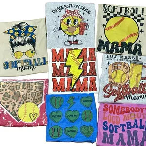 2 Mystery tee shirt Softball Mom Mama Tee Top Womenswear Comfort Shortsleeve Summer Lady Comfortable Unisex Sizing Casual Style