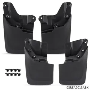 CROSSDESIGN Front Rear Splash Guards Car Mud Flaps Easy Install Fit For 16-18 Toyota Tacoma