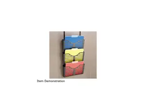 Universal UNV08163 Recycled Plastic Cubicle Triple File Pocket, Black