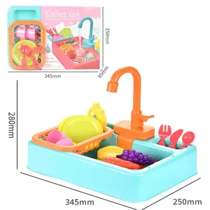Pretend Play Kitchen Sink with Drain Basket – Wash, Dry & Store Toys
