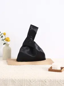 Classic Fashion Satin Charmeuse Casual Lightweight Women's Vest Wrist Bag Simple Knot Versatile Handbag Fashionable Versatile Purse