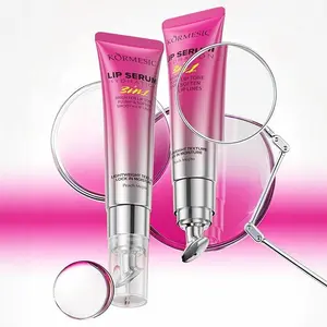 Hydrating & Peptide Lip Essence Serum, Korean Makeup Balm with Shea Butter, Smooth Moisturizing Texture, Ice-Cool Rollerball Applicator, Radiant