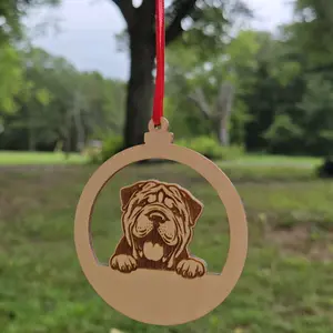 Laser Engraved Personalized Shar Pei Ornament