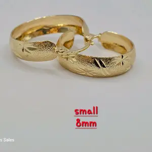 HOOPS earrings cute design style Gold-plated small