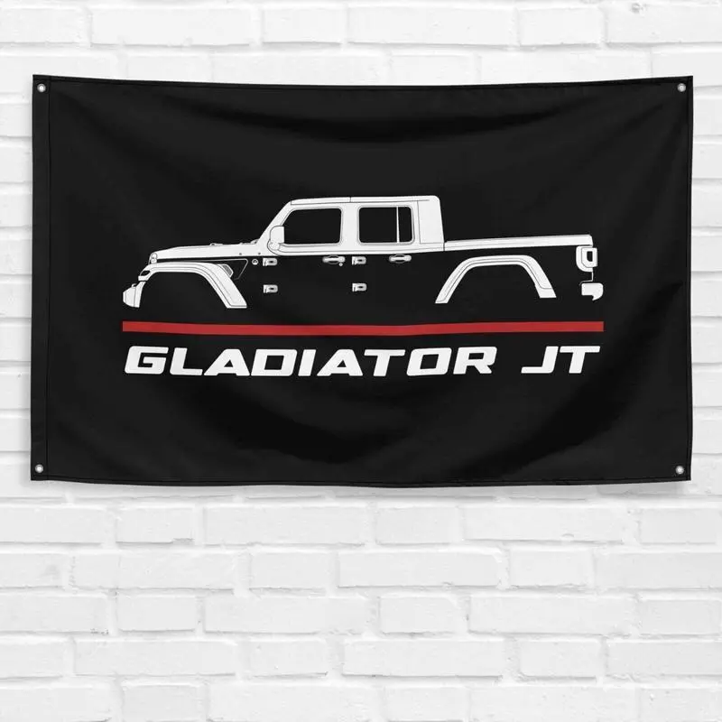 Fabric Banner for Jeep Gladiator JT 2020-2022, 3x5 ft Car Enthusiast Gift, Wall Decor, Patriotic Decorations Festive Backdrops & Banners, Flags