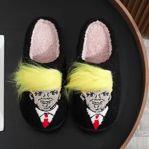 Unisex's Cartoon Face Design PlushSlippers, Casual Soft ComfortableHome Slippers, Warm Slippers forIndoor & Outdoor Use for Fall &Winter Walking Shoes Girl Women Footwear Flipflop Slide