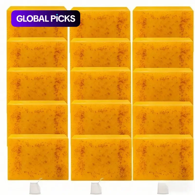 Lemon Turmeric Brightening Glowing Skin Turmeric Beauty Soap Set, 15 Pieces Face & Body Wash, Moisturizing Daily Skincare Care Kit for Men & Women #GLOBAL PICKS