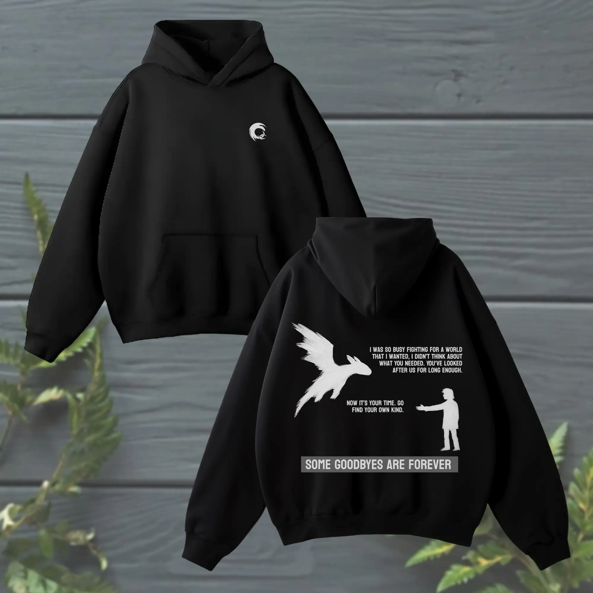 Toothless and Hiccup 2 Side Hoodie, Night Fury Dragon Hoodie, How to Train Your Dragon Streetwear Unisex, Gift for HTTYD Fan