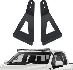Nilight 2PCS 52 inch Curved LED Light Bar Bracket at Upper Windshield Roof Cab for 2004-2018 Ford F150 & SVT Ra