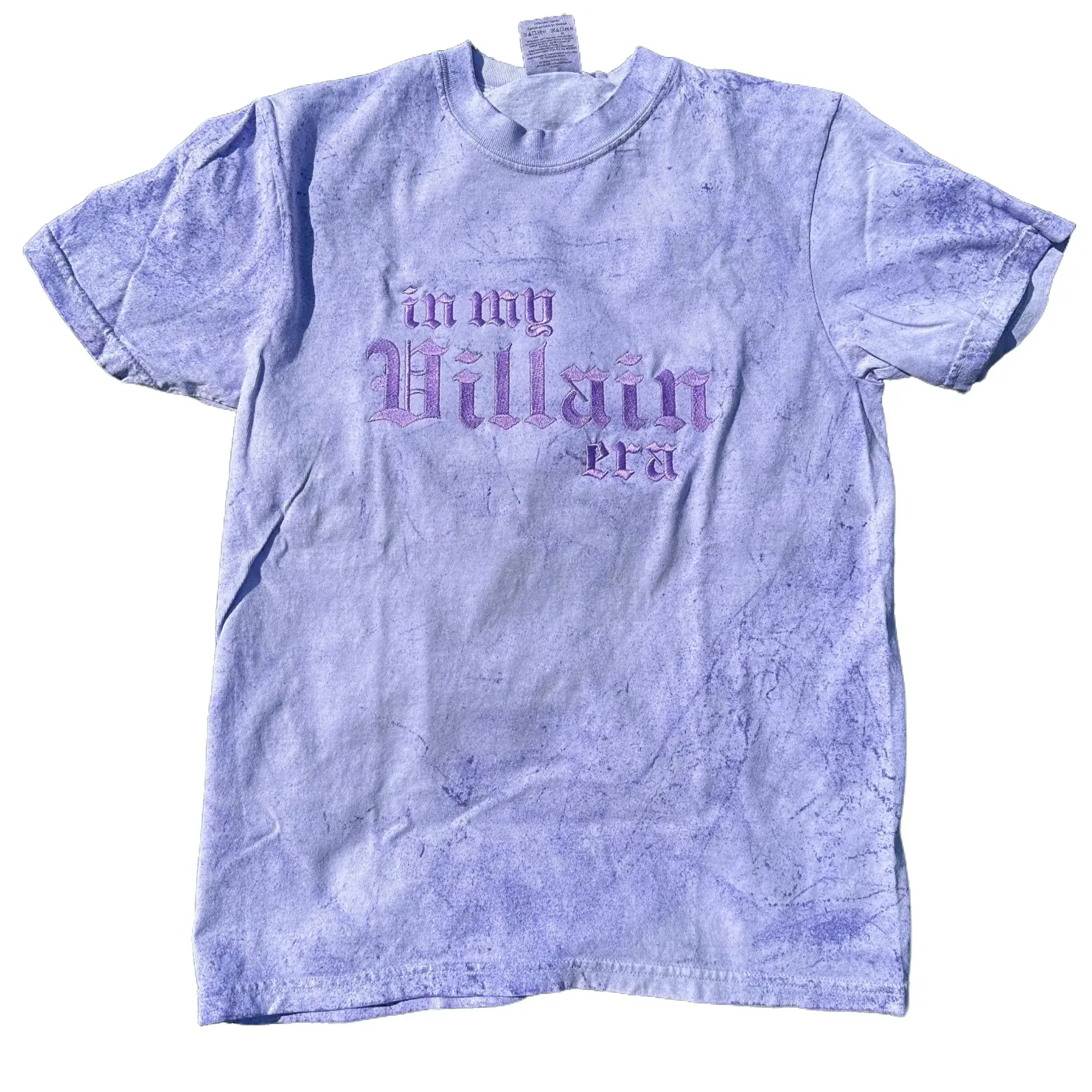 In My Villain Era - Color Blast Comfort Colors Embroidered Tee (Tonal)