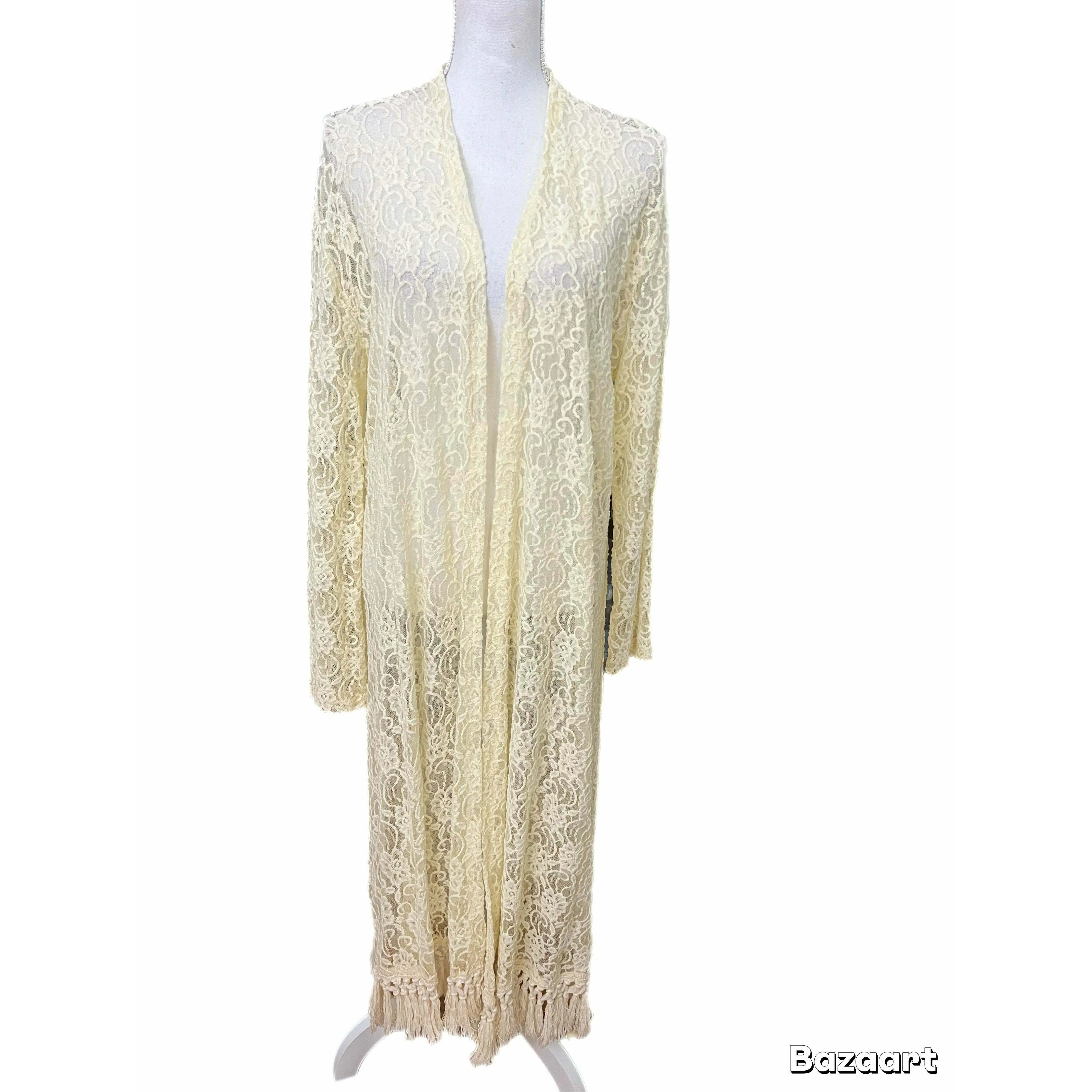 Beautiful Lace Duster Ivory