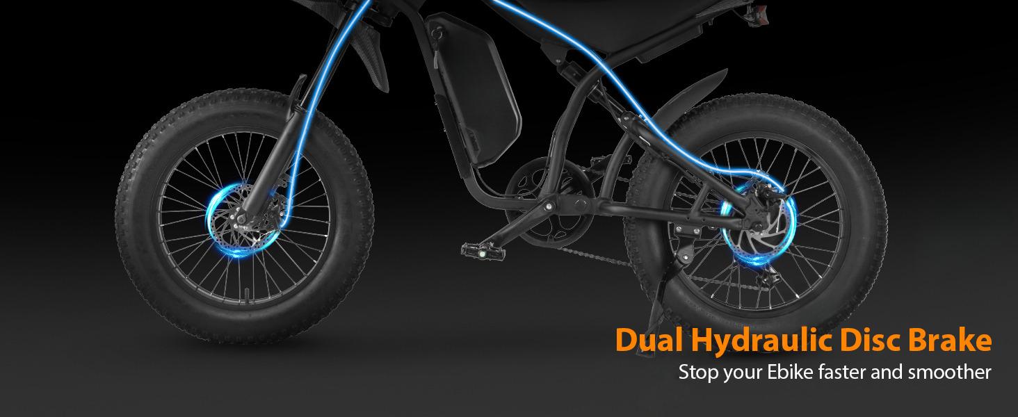 Ebike Peak Power 3000W Full Suspension 42 MPH Top Speed 60 Miles Range 48V 18Ah Battery LED Lights IPX6 Waterproof Hydraulic Brakes for Outdoor Cycling Gift for Adults & Teens