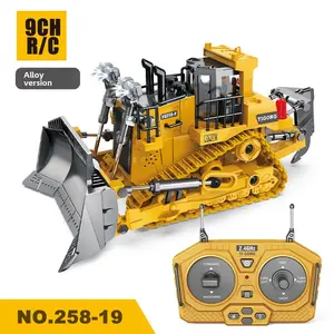 heavy duty RC2.4G children's simulation alloy engineering vehicle boy remote control excavator 9-way bulldozer dump truck model toy