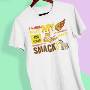 Gildan Funny "I Wanna Put My" Graphic T-Shirt - Bold Colorful Design with Cartoon Images Classic Unisex Fit Heavy Cotton Tee for Everyday Wear Print Crewneck Menswear Casual Fabric streetwear crewneck tee humor t-shirt adult