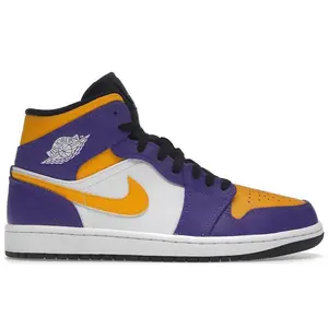 Jordan Men's 1 Mid Lakers (2022) Basketball Shoes, from StockX