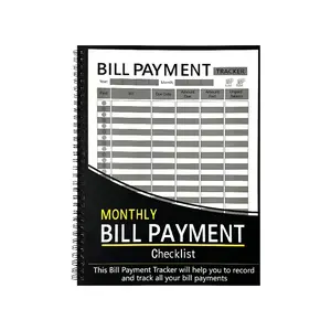 Efficient Finance Organizer Notebook Monthly Bill Payment Tracker 8.5x11 Inch 108 Pages Premium Paper Money Management Checklist for Personal & Professional Use, Spiral Bound Planner