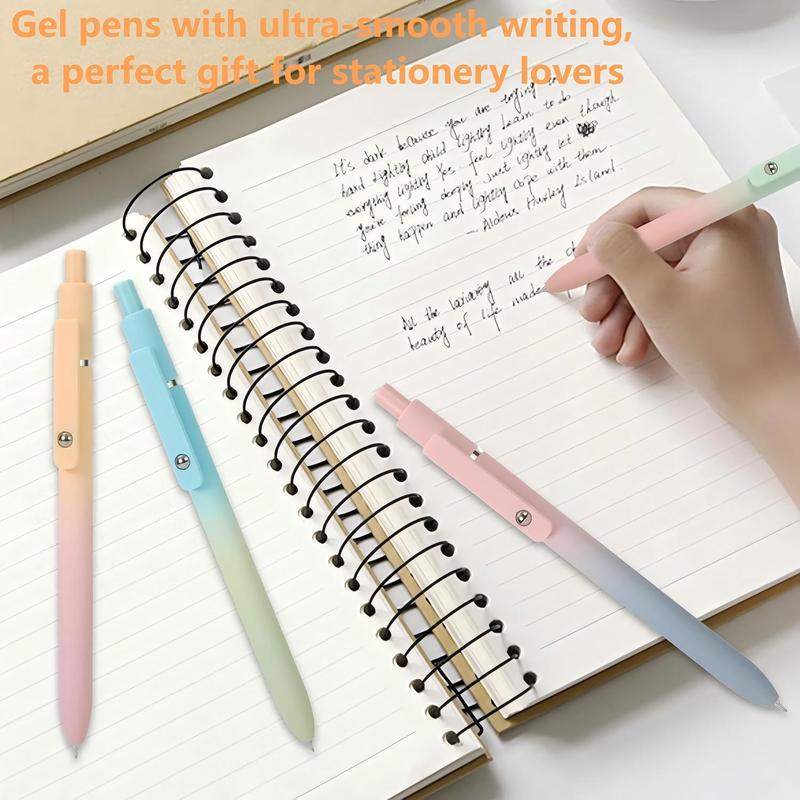 Bleck.Gl Pns 10Pes Cuicd Dy Bek ink Pen Gradin Coler Bnt Rpleab Rofil Bal Pn 07mm Fine Poin atatbl Ne Smuds Smosth itingor Sudints Nses Ofice Bt uslingAeslietieCute School Supplies Gifts for Couples