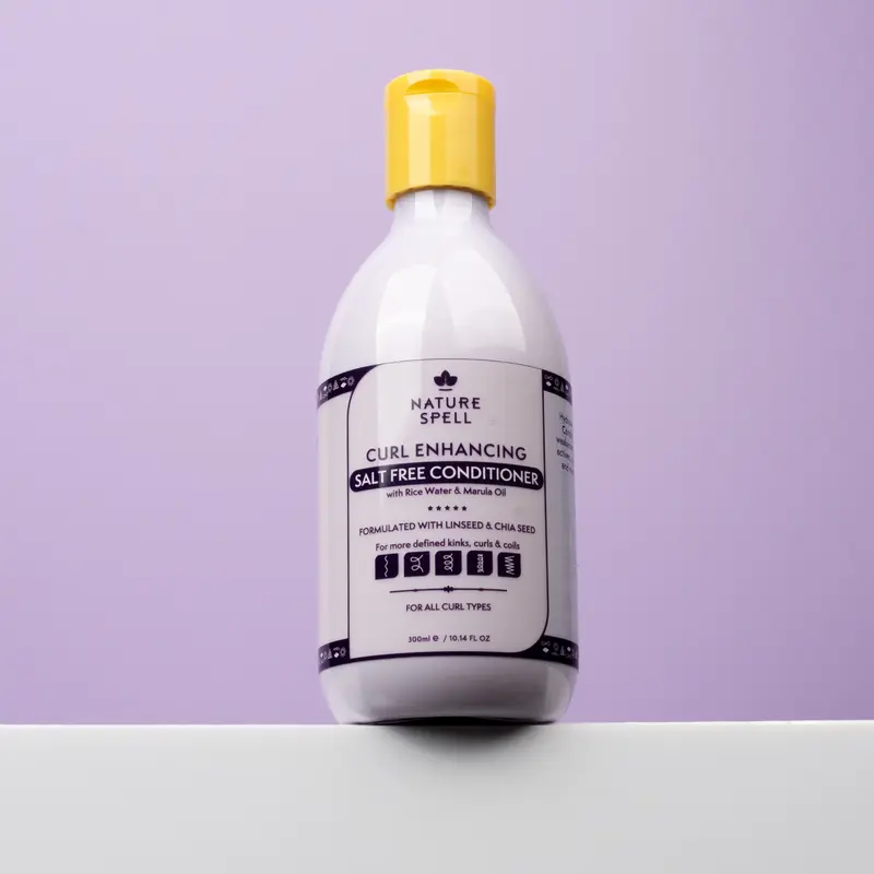 Nature Spell Curl Enhancing Conditioner 10.14 Fl Oz - Suitable for 3A to 4C Hair Types - Salt Free Conditioner