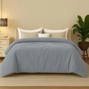 King Size Weighted Blanket Cover – Ultra Soft Grey Minky Duvet, Fits 92x104 Weighted Blanket (Cover Only)