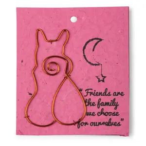 Wire Cat Gift Bookmark