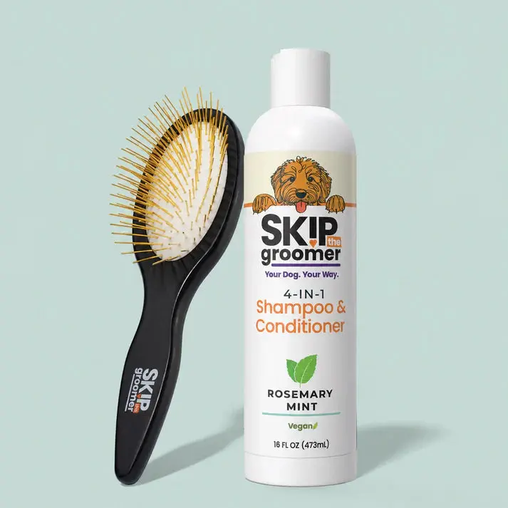Soft & Tangle Free Dog Grooming Kit (Shampoo + Pin)